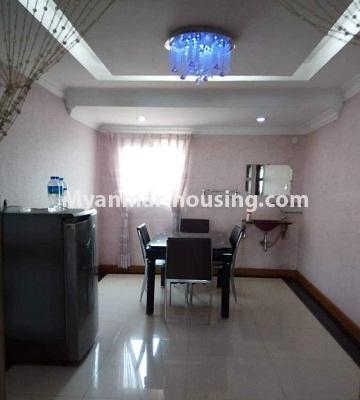 မြန်မာအိမ်ခြံမြေ - ရောင်းမည် property - No.3243 - မြို့ထဲတွင် ကွန်ဒိုခန်း ရောင်းရန်ရှိသည်။  - dining area