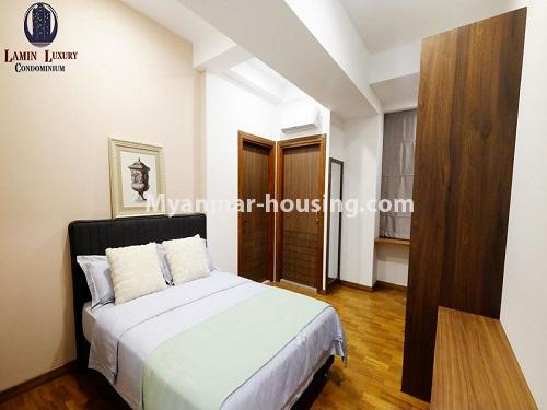 Myanmar real estate - for sale property - No.3244 - Lamin Luxury Condominium room for sale in Hlaing! - master bedroom