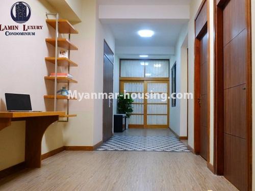 Myanmar real estate - for sale property - No.3244 - Lamin Luxury Condominium room for sale in Hlaing! - another view of living room