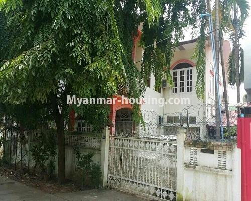 Myanmar real estate - for sale property - No.3249 - Landed house for sale in Hlaing! - main gate view