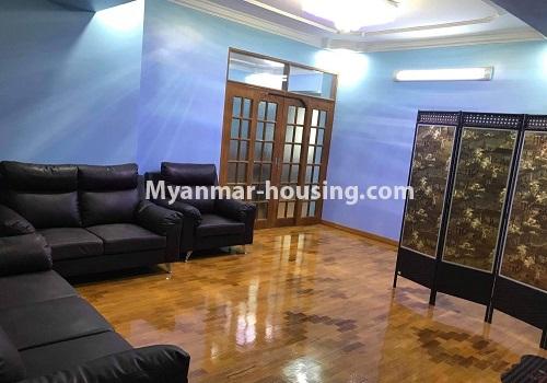 Myanmar real estate - for sale property - No.3250 - Pearl Condominium room for sale in Bahan! - Living room view