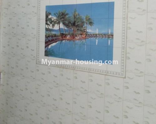 缅甸房地产 - 出售物件 - No.3255 - Ground floor apartment for sale in Sanchaung! - inside wall in bedroom