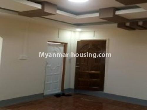 Myanmar real estate - for sale property - No.3257 - Apartment for sale in Bahan! - main door and living room
