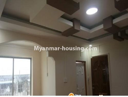 Myanmar real estate - for sale property - No.3257 - Apartment for sale in Bahan! - living room ceiling 