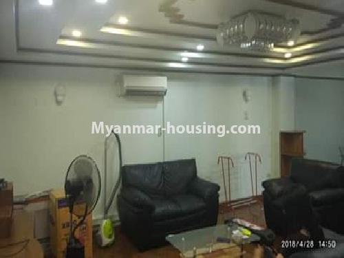 ミャンマー不動産 - 売り物件 - No.3259 - Condominium room for sale in Sanchaung! - living room