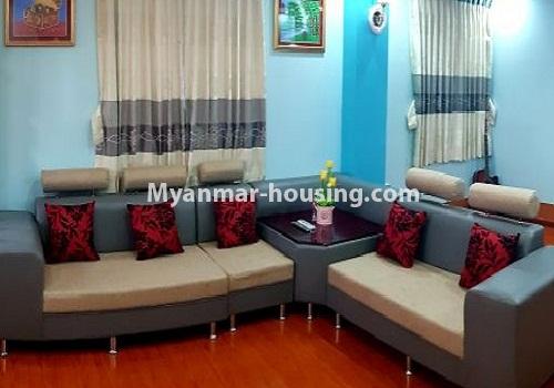 မြန်မာအိမ်ခြံမြေ - ရောင်းမည် property - No.3262 - သင်္ဃန်းကျွန်းတွင် တိုက်ခန်း ရောင်းရန်ရှိသည်။ - living room