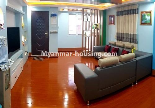 Myanmar real estate - for sale property - No.3262 - Apartment for sale in Thin Gan Gyun! - anothr view of living room