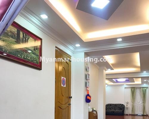 Myanmar real estate - for sale property - No.3265 - Condominium room for sale in Mayangone! - main door ceiling