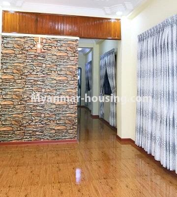 Myanmar real estate - for sale property - No.3266 - Ground apartment for sale in Tarmway! - living room area and bedroom wall