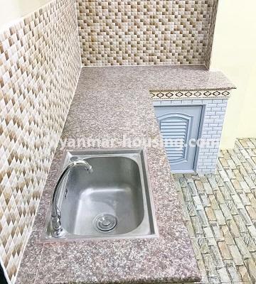 Myanmar real estate - for sale property - No.3266 - Ground apartment for sale in Tarmway! - basin in the kitchen 