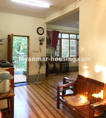 Myanmar real estate - for sale property - No.3267 - Landed house for sale in North Dagon! - second floor living room view