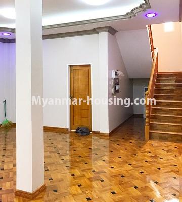Myanmar real estate - for sale property - No.3270 - New landed house for sale in North Dagon! - downstairs living room