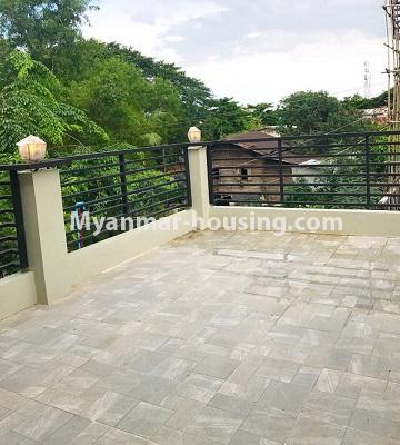 Myanmar real estate - for sale property - No.3270 - New landed house for sale in North Dagon! - balcony