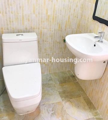 Myanmar real estate - for sale property - No.3270 - New landed house for sale in North Dagon! - bathroom 