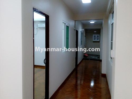 Myanmar real estate - for sale property - No.3273 - Downtown penthouse condominium room for slae! - corridor