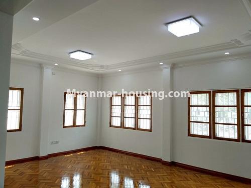 Myanmar real estate - for sale property - No.3274 - Landed house for sale in North Dagon! - upstairs living room view