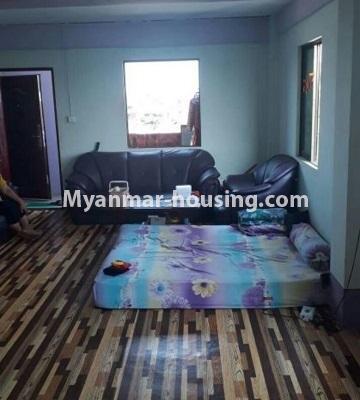 缅甸房地产 - 出售物件 - No.3282 - New apartment for sale in North Okkalapa! - living room and bedroom place