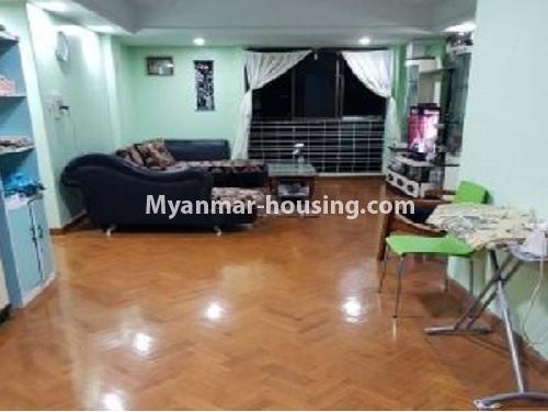 Myanmar real estate - for sale property - No.3286 - Taw Win Thiri Condominium room for sale in 9 mile, Mayangone! - living room