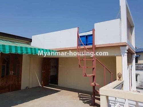Myanmar real estate - for sale property - No.3292 - Decorated two storey landed house with big office option or guest-house option for sale in Hlaing! - roof view