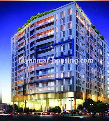 Myanmar real estate - for sale property - No.3293 - New Condominium room with full decoration for sale in Tarmway! - building view