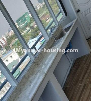 ミャンマー不動産 - 売り物件 - No.3297 - Top Floor Condominium room with nice view for Sale in the Thukha Street, Hlaing! - kitchen