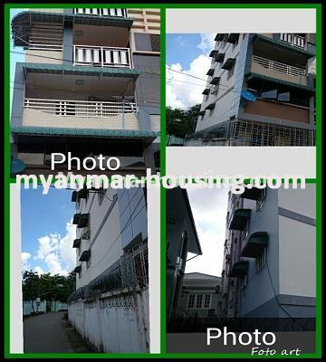 Myanmar real estate - for sale property - No.3298 - First floor apartment with decoration in Kan Street, Hlaing! - outside view