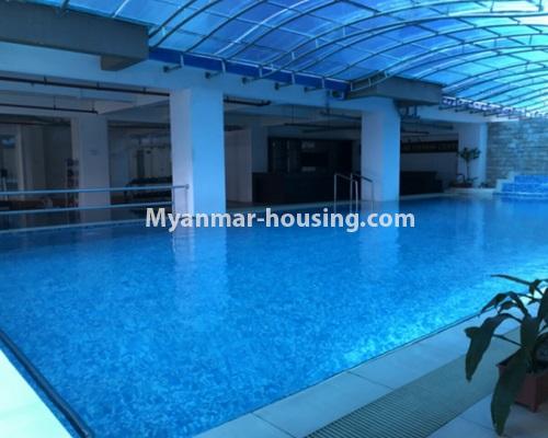 ミャンマー不動産 - 売り物件 - No.3300 - Luxurious condominium room for sale in Hlaing! - swimming pool