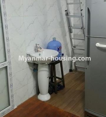 Myanmar real estate - for sale property - No.3304 - New decorated apartment room for sale in South Okkalapa! - basin and ledder to attic