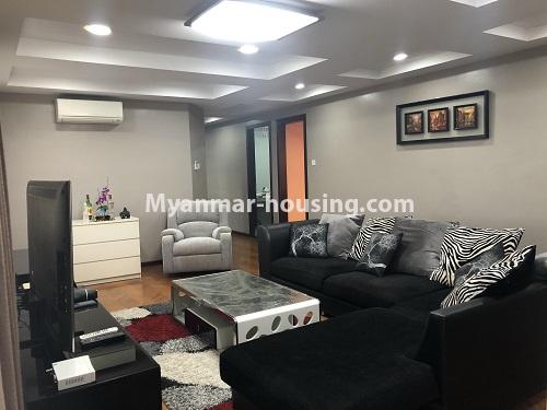 ミャンマー不動産 - 売り物件 - No.3305 - Nice condominium room with beautiful decoration for sale in Dagon! - living room