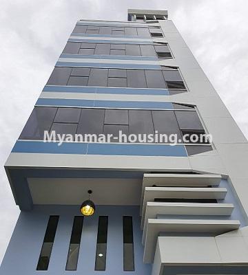 缅甸房地产 - 出售物件 - No.3308 - Newly built half and five storey house for sale in South Okkalapa! - upper view of the building