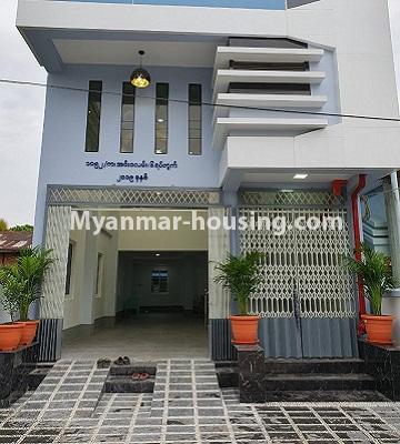 缅甸房地产 - 出售物件 - No.3308 - Newly built half and five storey house for sale in South Okkalapa! - lower view of building 