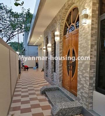 Myanmar real estate - for sale property - No.3309 - Lovely two storey house for residencial purpose for sale in South Okkalapa - left side view of the house