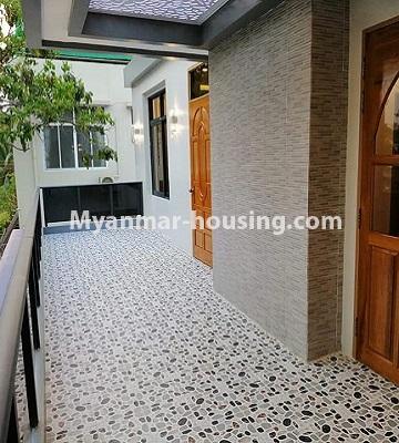 Myanmar real estate - for sale property - No.3309 - Lovely two storey house for residencial purpose for sale in South Okkalapa - front side view of the house