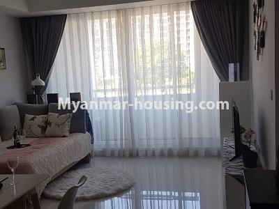 Myanmar real estate - for sale property - No.3315 - Studio room with standard decoration in Glaxy Tower, Star City! - living room