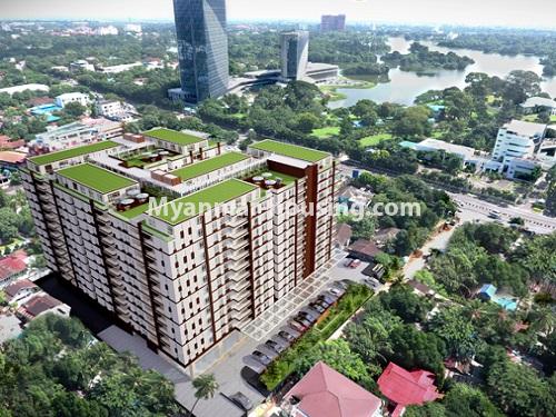 缅甸房地产 - 出售物件 - No.3317 - Royal Maung Bamar New Condominium Room for sale, closed to Inya Lake, Hlaing! - building view