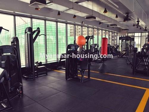 缅甸房地产 - 出售物件 - No.3324 - Ayar Chan Thar condominium room for sale in Dagon Seikkan! - gym