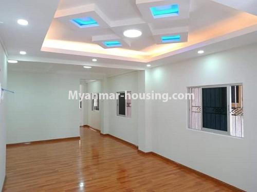 Myanmar real estate - for sale property - No.3326 - Second floor apartment for sale in Sanchaung! - back side living room view