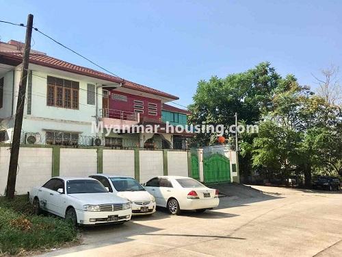 Myanmar real estate - for sale property - No.3328 - Two storey landed house in quiet and peaceful area for sale in Yankin! - road view