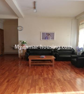 缅甸房地产 - 出售物件 - No.3329 - Ground floor for sale in Innwa Housing, South Dagon - another view of living room