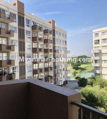 Myanmar real estate - for sale property - No.3331 - Decorated one bedroom Star City Condo room with furniture for sale in Thanlyin! - outside view from the balcony