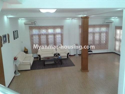 Myanmar real estate - for sale property - No.3335 - Three storey landed house for sale in Golden Valley, Bahan! - living room view