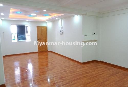 Myanmar real estate - for sale property - No.3336 - Lower level and decorated apartment room for sale in Sanchaung! - living room hall
