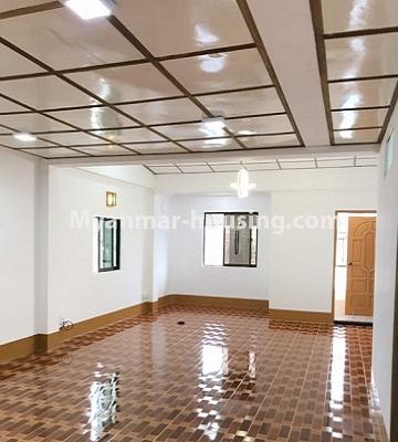 Myanmar real estate - for sale property - No.3337 - Decorated apartment room for sale near Gwa market, Sanchaung! - living room view