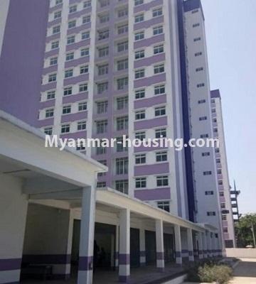 Myanmar real estate - for sale property - No.3338 - Two bedroom condominium room for sale in Botahtaung Time Square! - building view