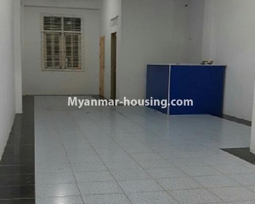 Myanmar real estate - for sale property - No.3339 - Ground floor and Mezzanine for sale in Highway Complex, Kamaryut! - ground floor backside view