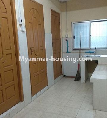 缅甸房地产 - 出售物件 - No.3340 - Decorated apartment room for sale in Sanchaung! - bathroom, toilet, emergency doors