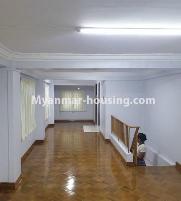 缅甸房地产 - 出售物件 - No.3348 - New Apartment Ground Floor with Full Mezzanine for Sale in Sanchaung! - upstairs back side view