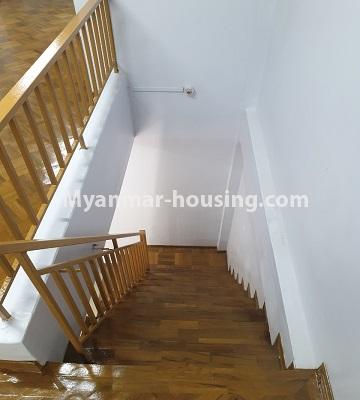 Myanmar real estate - for sale property - No.3348 - New Apartment Ground Floor with Full Mezzanine for Sale in Sanchaung! - stair view
