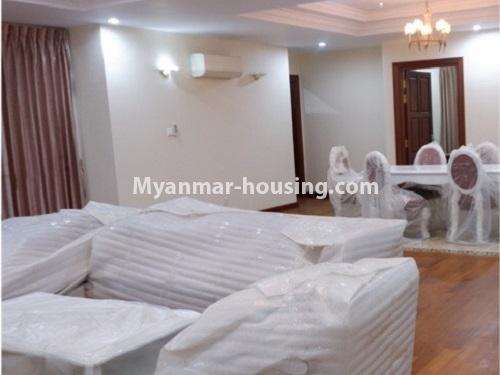 Myanmar real estate - for sale property - No.3356 - Mindama Condominium rooms for sale in Mayangone! - living room view