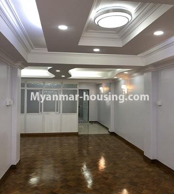 Myanmar real estate - for sale property - No.3358 - Decorated Apartment room for sale in Sanchaung! - living room view
